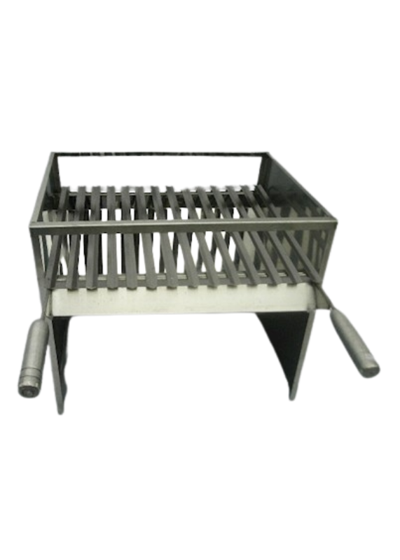 Churrasqueira de inox de mesa 50X40 grelha argentina